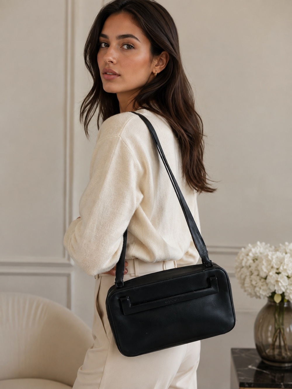 Gucci Patent Leather Black Shoulder Bag - Women's Everyday Crossbody👀